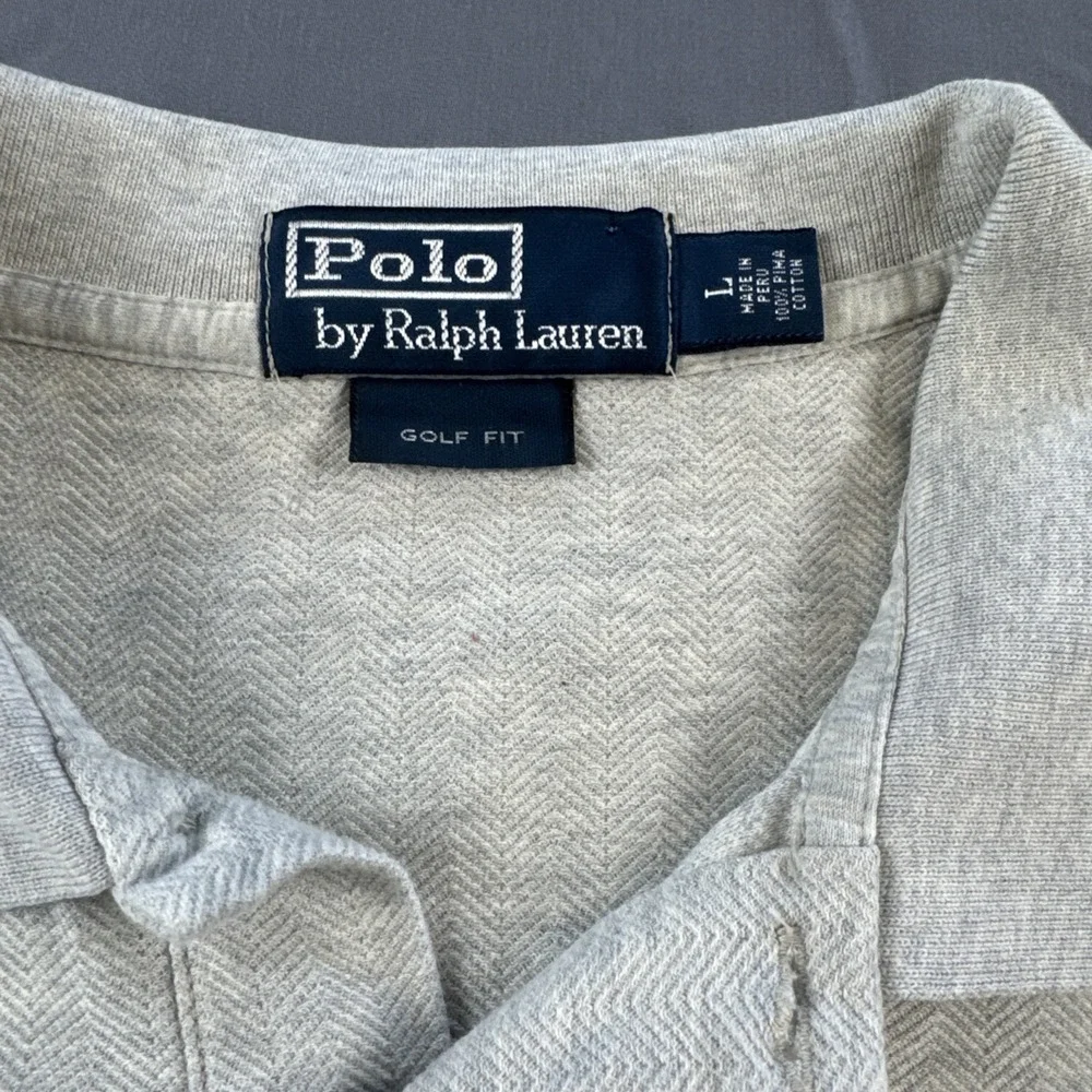 Polo Ralph Lauren Classic Fit Short Sleeve Cotton Polo Shirt Light Gray L